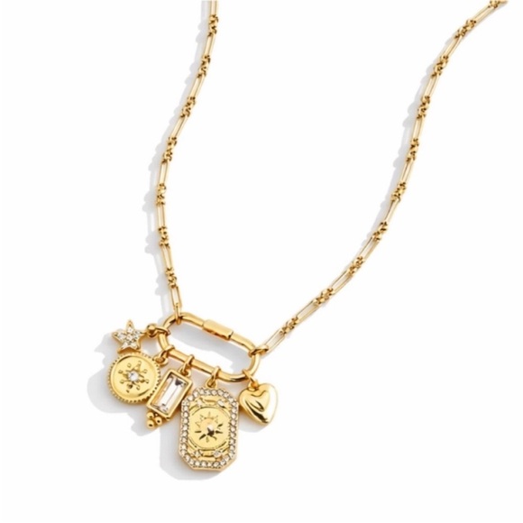 J. Crew Jewelry - New! J.Crew Gold Plated Carabiner Charm Necklace (1071) NWT